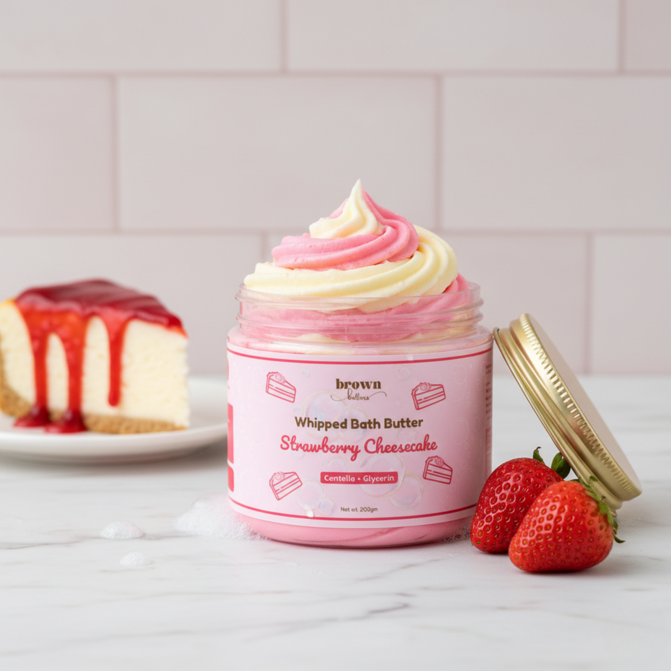 Strawberry Cheesecake Whipped Soap
