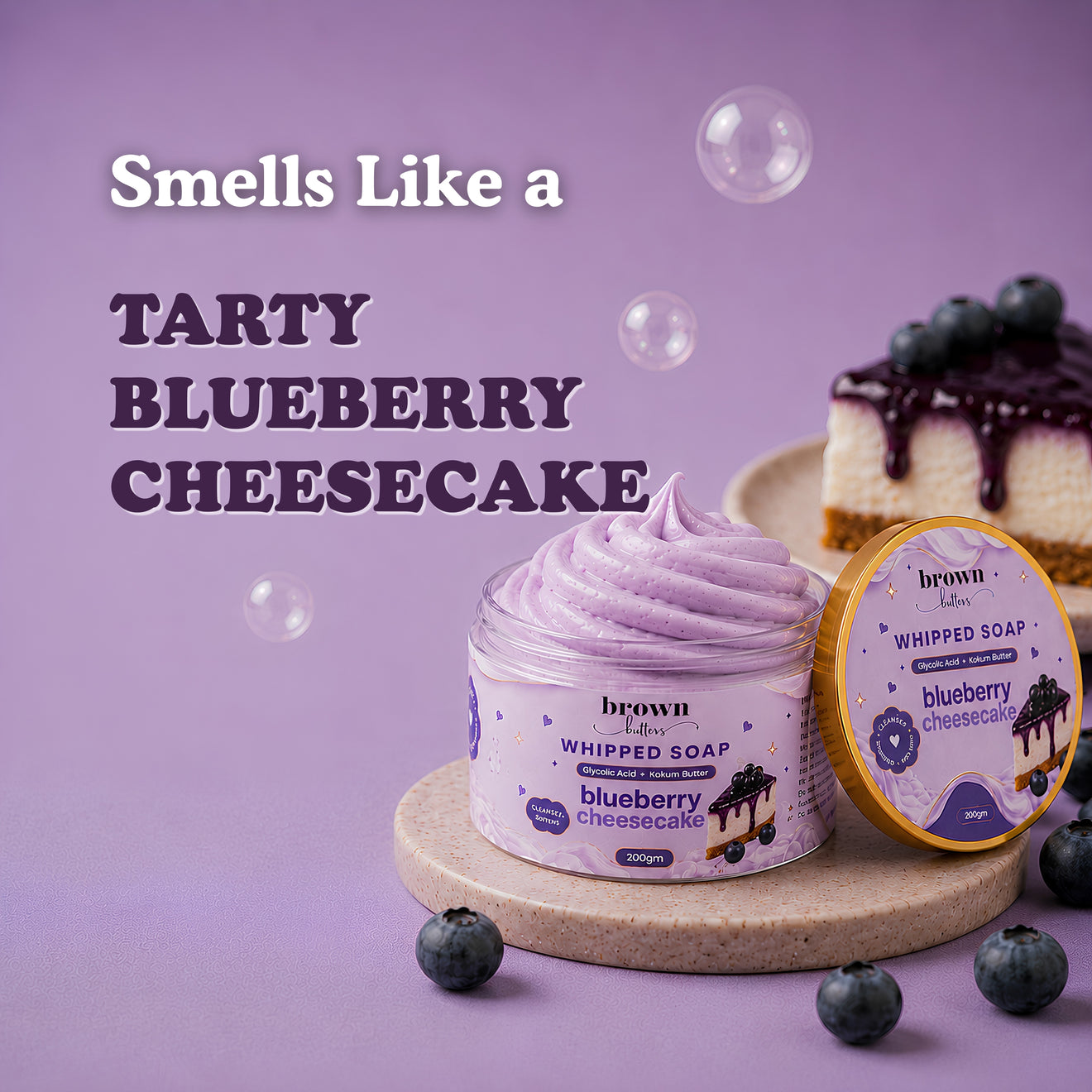 Blueberry Cheesecake Whipped Soap
