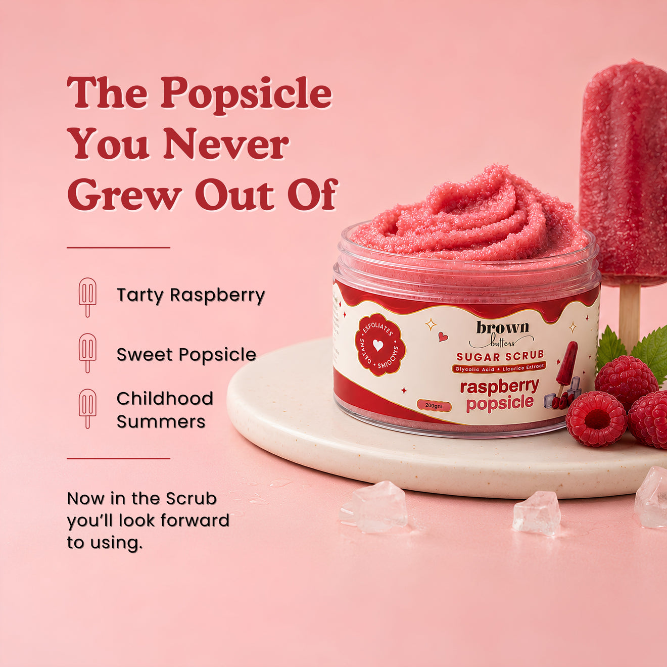 Raspberry Popsicle Sugar Scrub