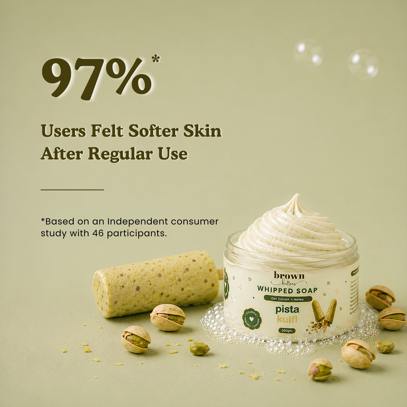 Pista Kulfi Whipped Soap